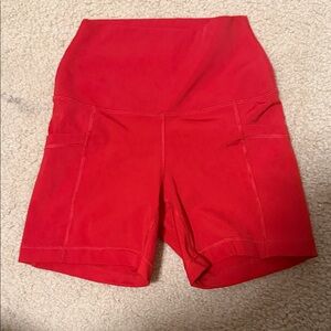 90 Degree By Reflex High-Waisted Scarlet Shorts